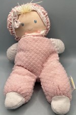 Vintage Eden Waffle Weave Terrycloth Plush First Baby Doll Pink Blonde