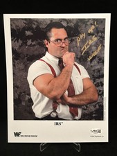 IRS WWE WWF Wrestler Signed Autograph 8x10 Mike Rotunda Photo JSA COA WCW