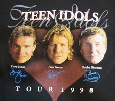 DAVY JONES PETER NOONE BOBBY SHERMAN TEEN IDOLS TOUR 1998 CONCERT T-SHIRT LARGE