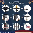 Yescom 20ft 13 Gauge Sectional Flag Pole Kit with Solar Light US Flag Gold Eagle — photo 7