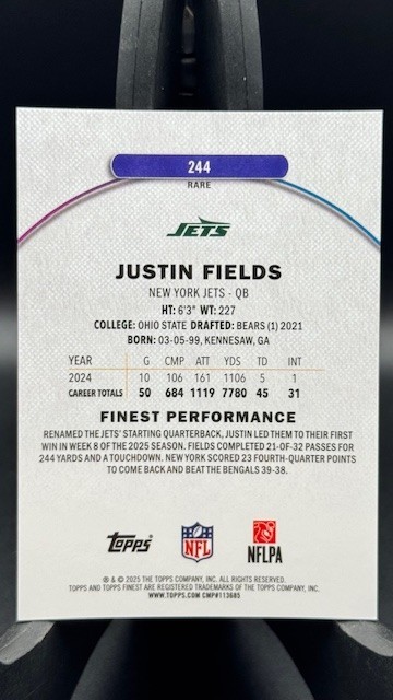 New York Jets 4-Card Auto / Patch / Serial Numbered Lot Fields Moore Taylor view 10