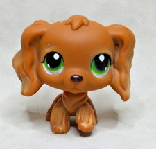LITTLEST PE T SHOP PETSHOP LPS #252 HASBRO CHIEN EPAGNEUL COCKER MARRON YEUXVERT