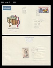 Winter Sports,Ice Hockey,Czechoslovakia 1985 FDC,Cover to Japan