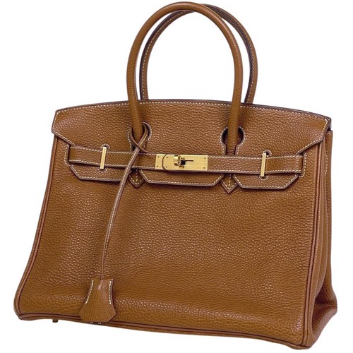 Hermes Birkin 30 Togo Gold Handbag #BS004