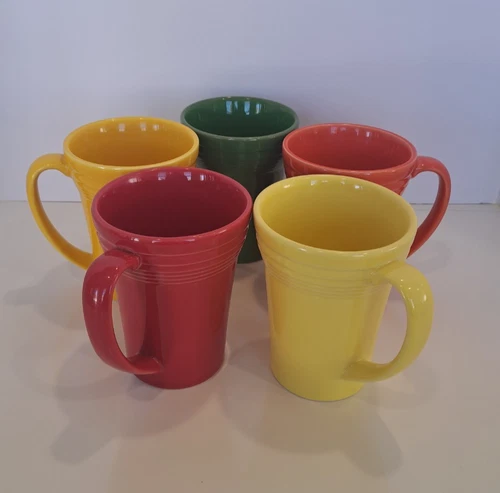Fiesta Bistro Latte Mugs,  Set of 5, 18 oz