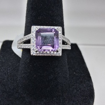 Bomb Party The Sterling Club Ring echt Amethyst 0,925 Sterlingsilber Größe 7