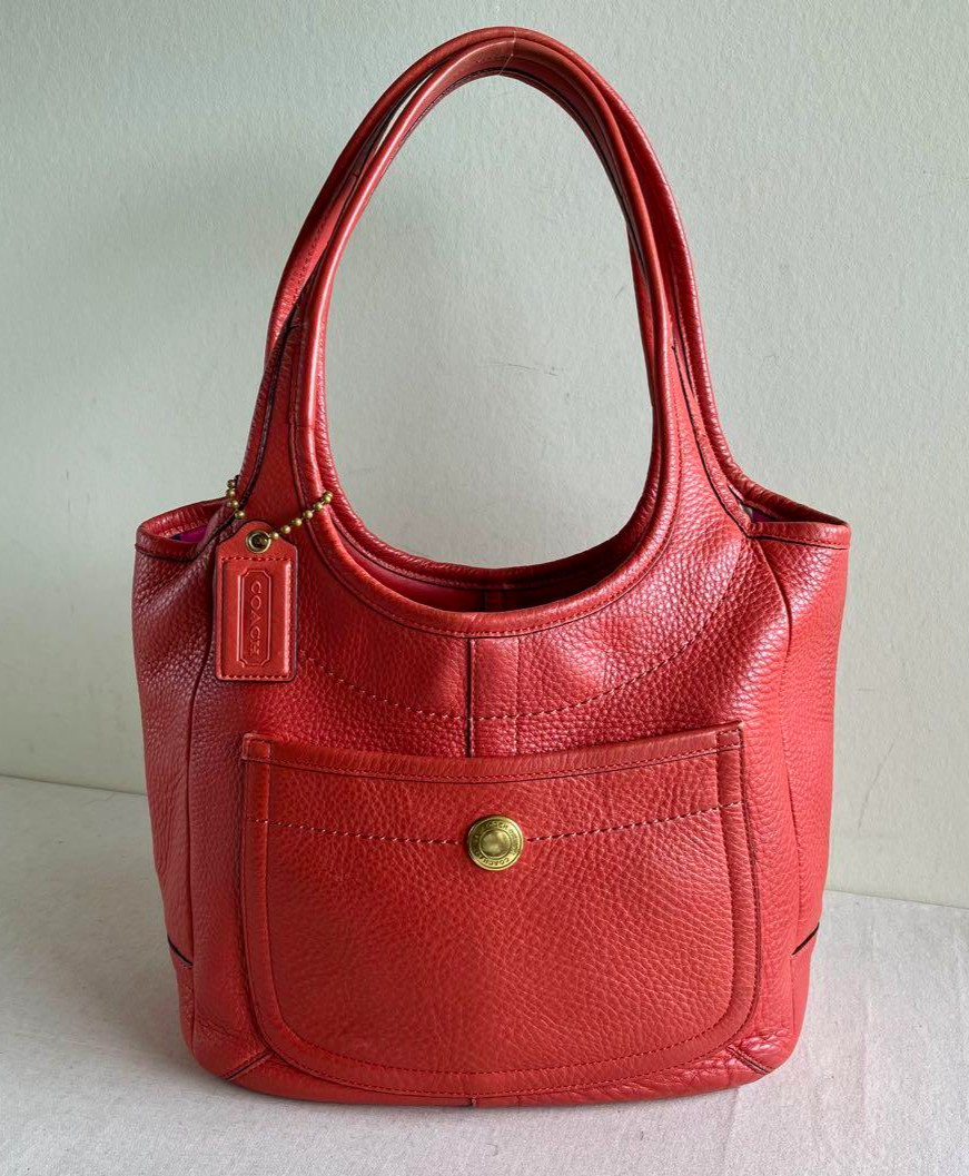 Coach Red Legacy Ergo Leather Tote