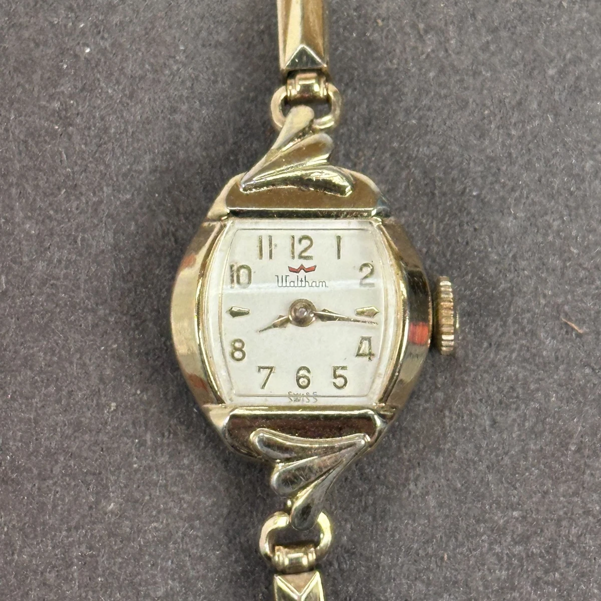 Vintage Waltham Womens Watch 16mm 10K Rolled Gold 21j Stretch Band Manual Waltham Women main image 3