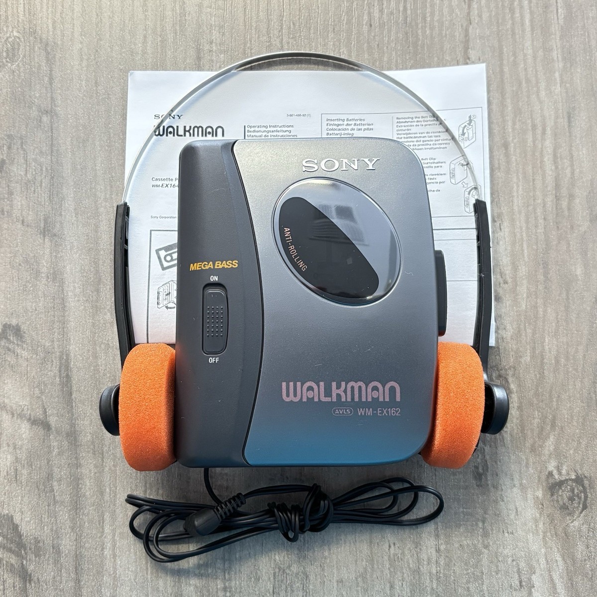 Sony Walkman WM-EX162 Cassette Player - New Belt - Reconditioned