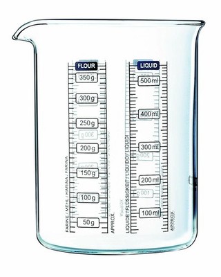 Glasbehälter ''Pyrex  Kitchenlab Messbecher'' MESSKANNE 750 ML. PYREX GLAS Neu TOP
