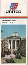 United Airlines timetable 1974/07/01