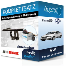 Für VW Passat Limousine 00-05 AUTO HAK Anhängerkupplung abnehmbar + 13polig neu
