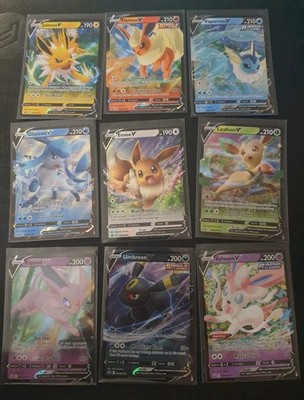 Eevee Evolutions V Promo Complete SWSH 9 Card Set Eeveelutions Pokemon LP |  eBay