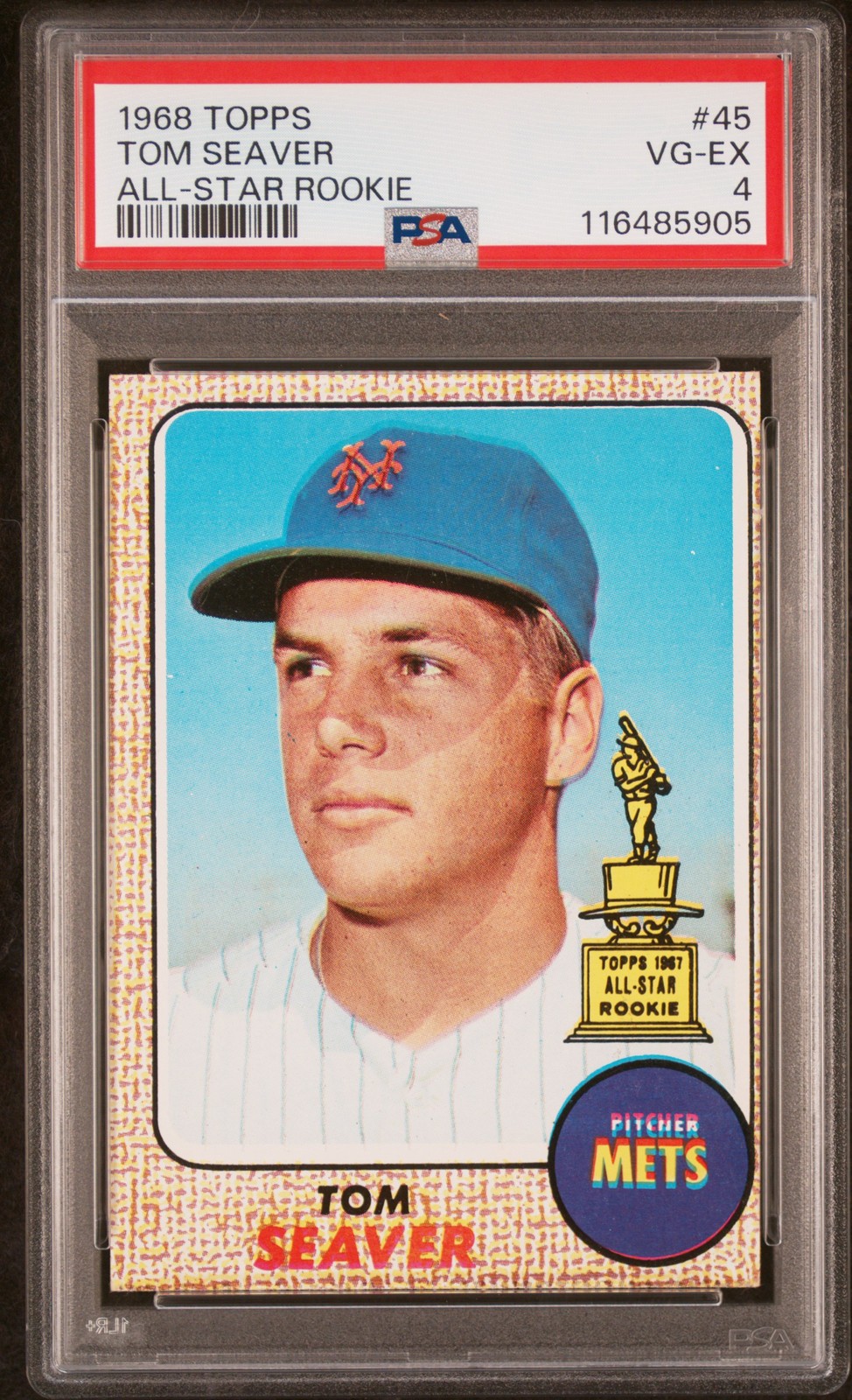 1968 TOPPS ALL-STAR RC #45 TOM SEAVER ROOKIE RC PSA 4