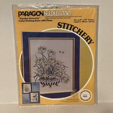 Vintage Paragon Needlecraft Garden Serenity Embroidery Kit 0840 Needlepoint