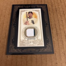 2012 Allen Ginters BLACK FRAME JSY PATCH Carlos Quentin #AGR-CQ White Sox (f3)