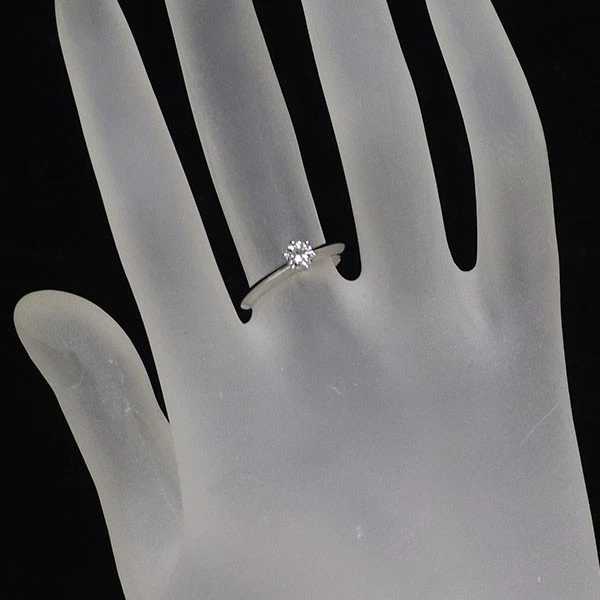 Кольцо с бриллиантом Tiffany Pt950 0,25 карата I VVS1 3EX солитер - подлинное бесплатная доставка от - Изображение 3 из 4