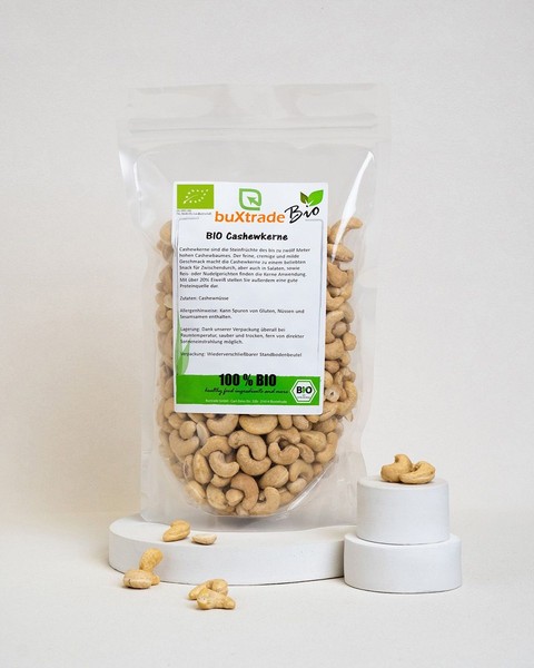 2 X 500 G | Bio Cashewkerne | Natur | Unbehandelt | UngeröStet | Nuss |-image