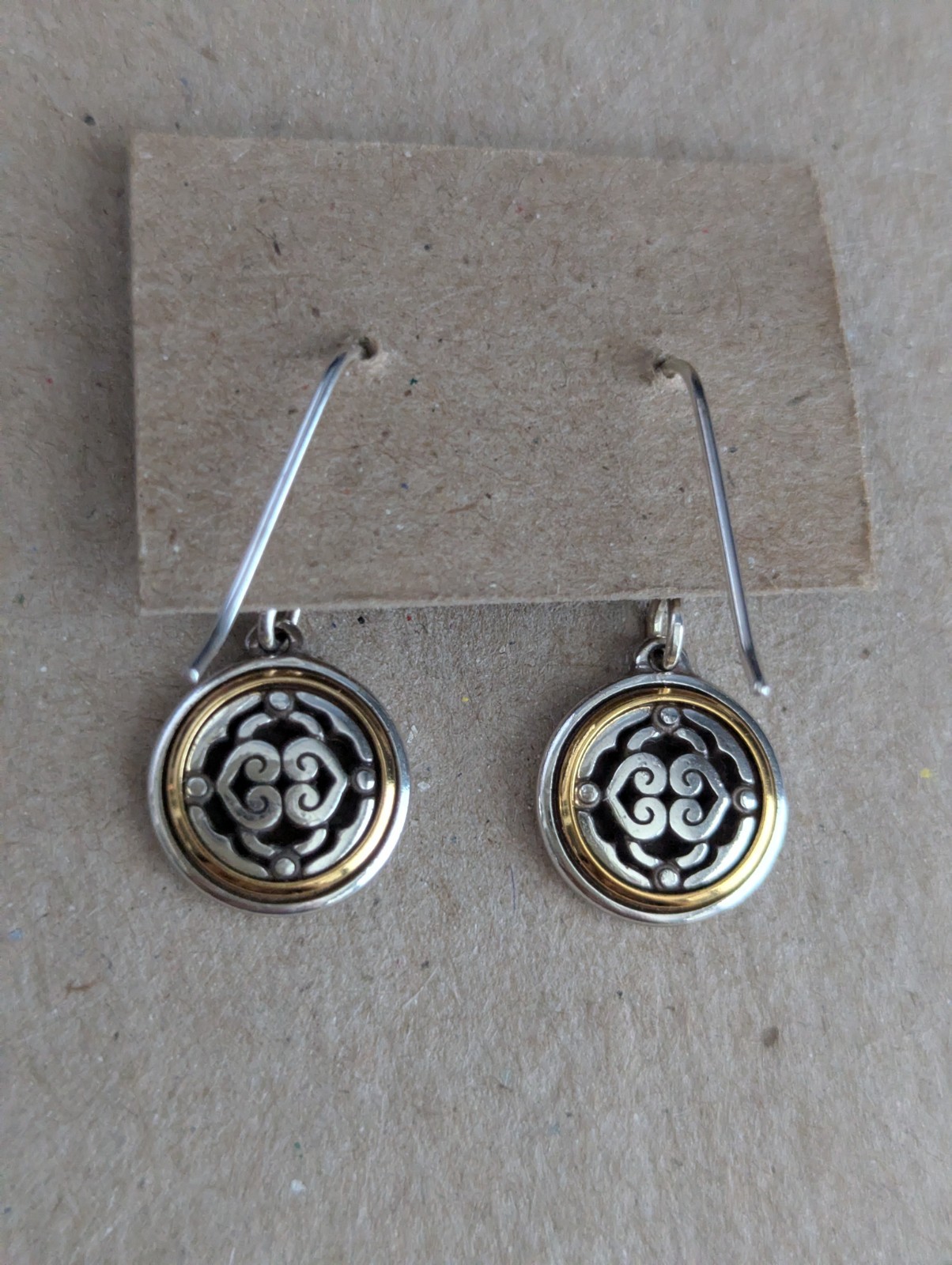 Silver Tone Dangle circle Earrings - image 5