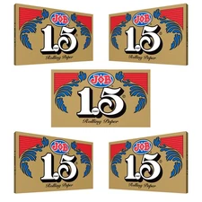 JOB Gold 1.5 Rolling Paper 1 1/2 Size Classic Cigarette Papers (5 Booklets!)