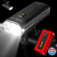 APECYC Super Bright Bike Lights Set, 18000LM USB Rechargeable Bicycle Front Head