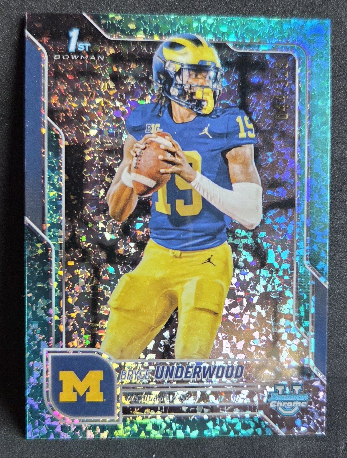2025 Bowman University Chrome - Bryce Underwood #196 Aqua Mini-Diamond Refractor