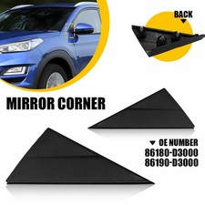 2X Left+Right for 16-20 Hyundai Tucson Front Door Mirror Corner Triangle Cover.