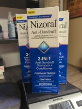 Nizoral Anti-Dandruff 2-In-1 Shampoo  Conditioner 14oz Each EXP 02/2027, 3 PACK