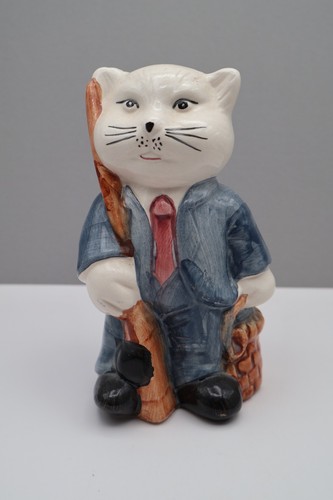 Cat in Business Suit Well Dressed Ceramic 1998 Bank