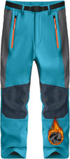 Children'S Softshell Fleece Athletic Pants, Waterproof Windproof  Warm Ski Pant