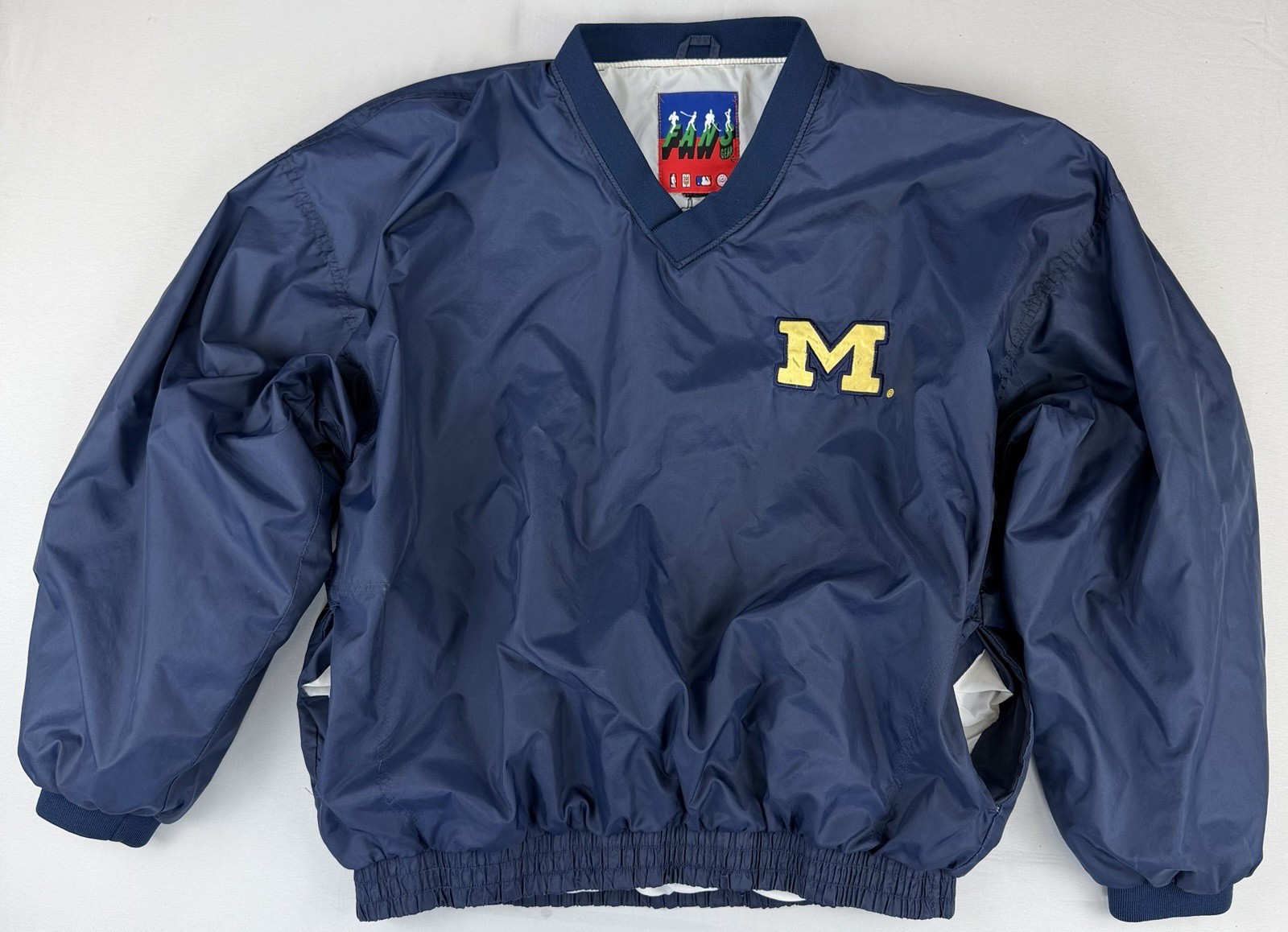 Vintage Michigan Wolverines Fans Gear Windbreaker Pullover Adult Large