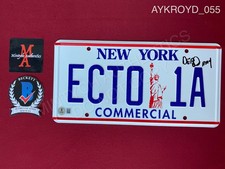 Dan Aykroyd autographed signed Ecto-1A New York license plate Beckett COA