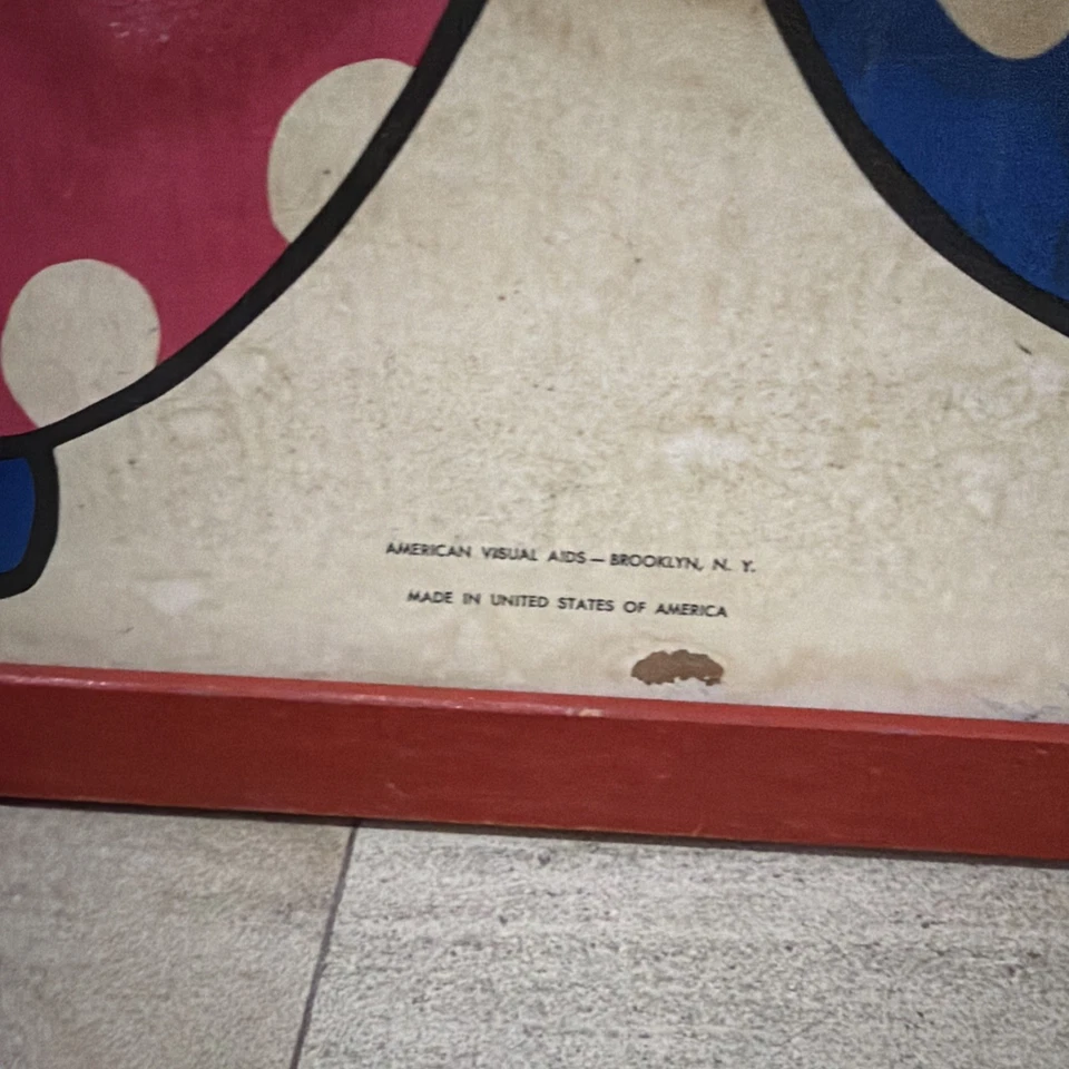 JUEGO DE AGUJERO DE MAÍZ Vintage Años 50 Carnaval Payaso Bolsa de Frijoles Tablero de Lanzamiento Foto 2 de 4