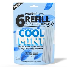 Health Chews Quit Smoking Aid Refill Cores 6 Pack COOL MINT Aromatherapy Sticks