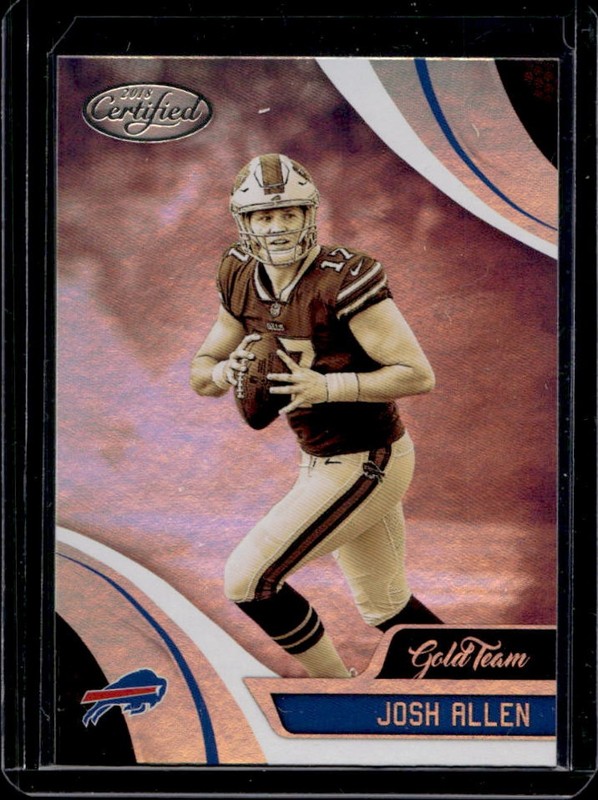 2018 Panini Certified Josh Allen Gold Team Rookie RC #GT-JOA Bills