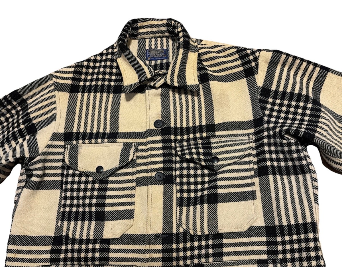 Vintage 50s 60s Pendleton Wool Plaid Field Hunting Jacket Men M
