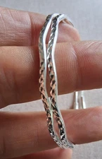 arracadas de plata 925  mexicana aretes  silver 925 Earrings 50mm / 5cm grandes.