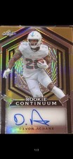 Leaf 2023 Metal Continuum- De'Von Achane ROOKIE Autograph #MC-185 /174