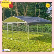 10 x 10 Ft NEW Chain Link Dog Kennel Enclosure Waterproof Cover Outdoor