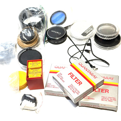 MIXED CAMERA ACCESSORIES LOT - Lens Filters, Quantaray, Kodak , Canon , Vivitar