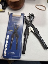 Leather Hole Punch - Made in Germany - Handheld Professional One Size, Black