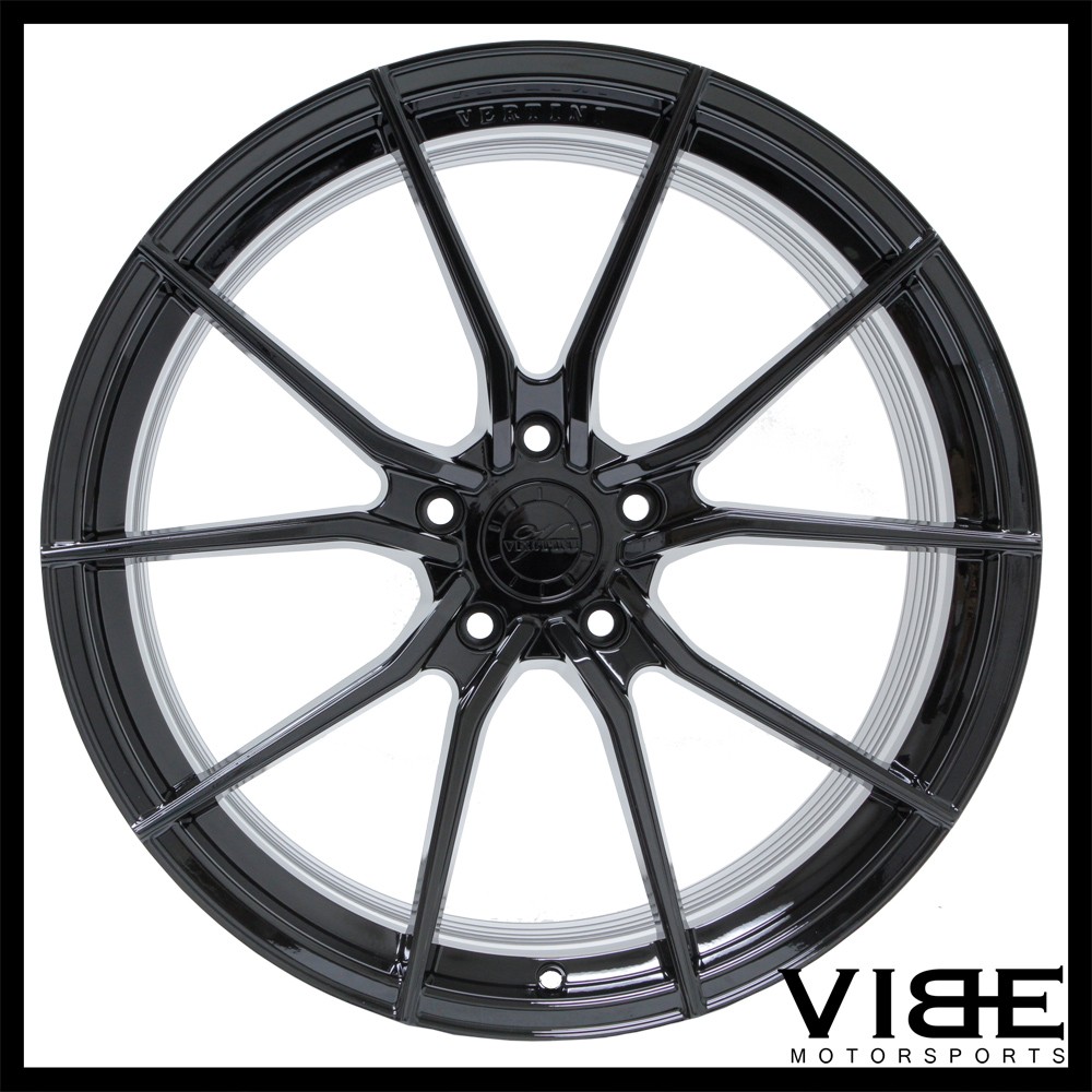 20" VERTINI RF1.2 GLOSS BLACK CONCAVE WHEELS RIMS FITS MASERATI GHIBLI