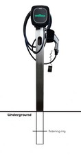 Wallbox Pulsar Plus Stainless Steel Mounting Post - sq/rooted - EV Charger Post