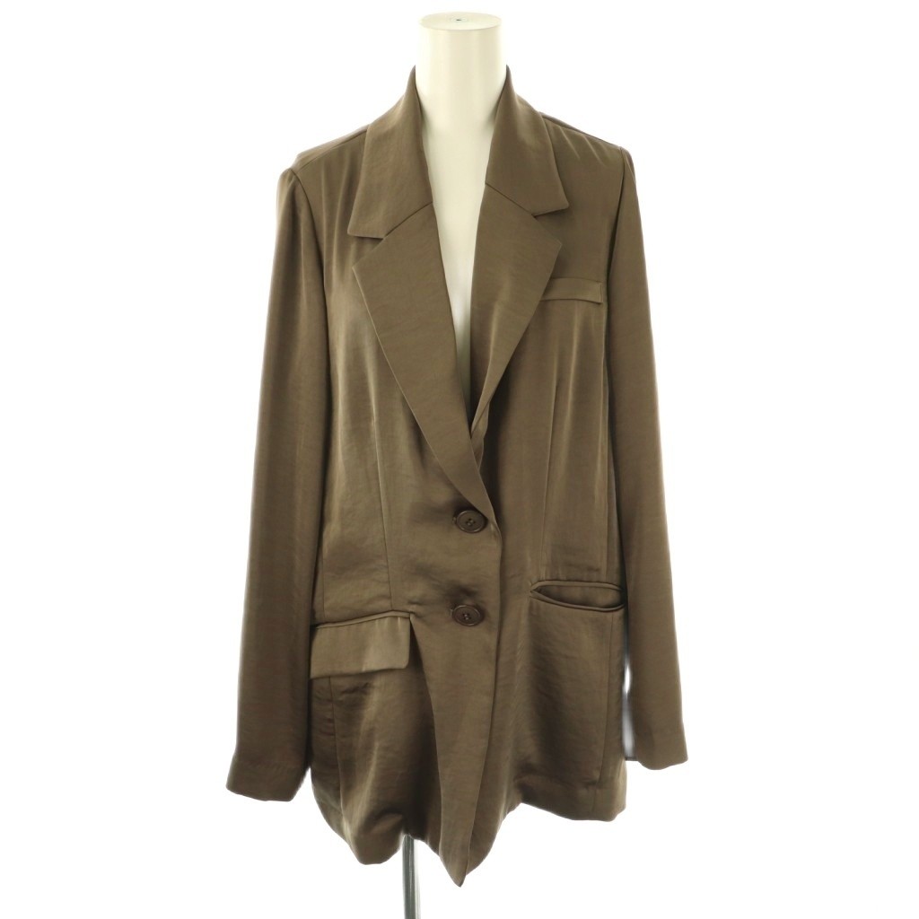 Ameri VINTAGE 24AW Satin Tailored Jacket S Gray S… - image 1