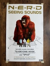 N.E.R.D. Seeing Sounds Original 22” X 14” Promo Poster 2008 Pharrell Williams