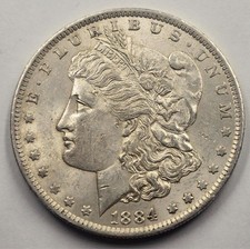 USA MORGAN SILVER DOLLAR COIN 1884 O