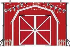 Red Barn Door Backdrop Wooden Barn Door Farmhouse Photography Rustic Farm Bac...