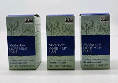 Motherlove More Milk Plus 60 Liquid Capsules Lot x3 Supports Breast Milk Exp7/26