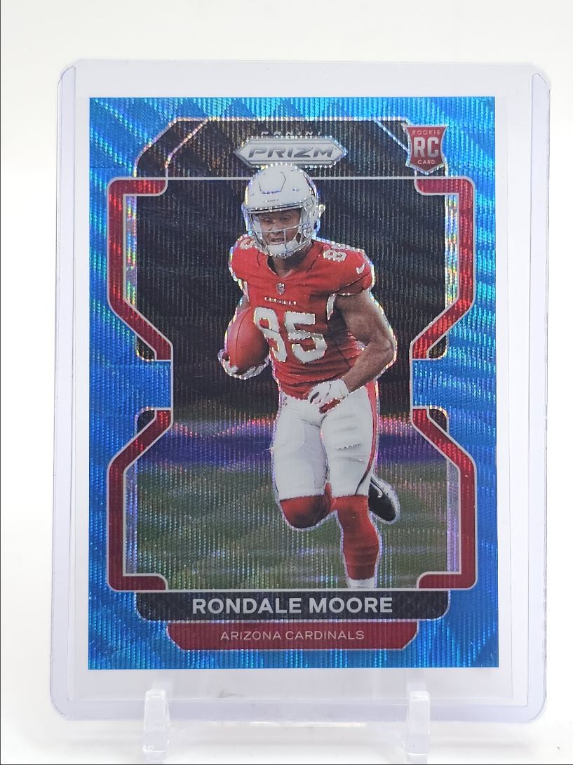 RONDALE MOORE 2021 PANINI PRIZM ROOKIE BLUE WAVE CARDINALS RC /199 Q1977