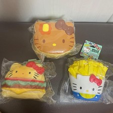 Hello Kitty 3-Pc Soft Squeeze Toy Set Burger Fries Cake 10cm